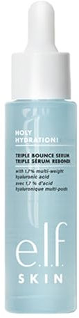 e.l.f. SKIN Heilige Hydratation! Triple Bounce Serum, 1,7% Hyaluronsäure-Serum für pralle, federnde Haut, großartig für feuchtigkeitsspendende trockene Haut, vegan & tierversuchsfrei