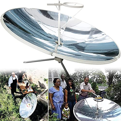 Fornello Solare Portatile a Concentrazione Parabolica Forno Solare Forno Esterno 165cm Diametro del Fornello Solare Parabolico 1800W Forno a Concentrazione Solare per Campeggio All'aperto