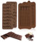 shockassist 4 Piezas Juego de moldes de silicona para chocolate Formas de ajedrez y rectángulos para hornear, decorar pasteles, helados y más, resistentes a temperaturas de -40 °C a 230 °C