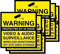 6-Pack CCTV Warning Vinyl Stickers sign - 100mm x 100mm - Protected by 24hr Video & Audio Surveillance