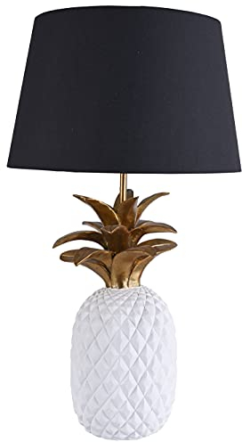 Pineapple Tischleuchte Ananas Gold Lampe (ohne Leuchtmittel) Tischlampe 56 cm Nachttischlampe cw155 Palazzo Exklusiv