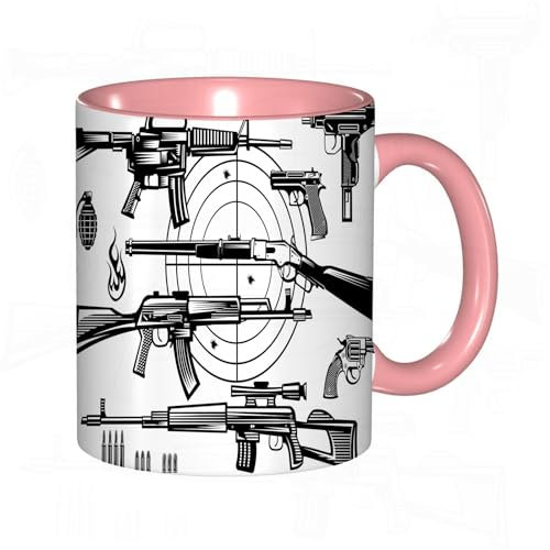 Kaffee-Tasse Schatz - Pistolen und Revolver Becher/Mug als witziges Geschenk/Lustige und Originelle Geschenke/Tee-Kaffeetasse