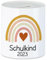 Hey!Print Schulkind 2023 Spardose Einschulungsgeschenk Grundschule 1. Klasse Schulstart Herzen Motiv