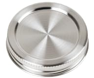 LIEBLINGSGLAS | Edelstahl Mason Jar Deckel | Luftdichter Schraubdeckel für Gläser | Universal | 4 Stück