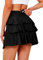JACK SMITH Hochelastischer Lässiger Tischtennisrock Für Damen Badminton Sporthosenrock Schwarz M