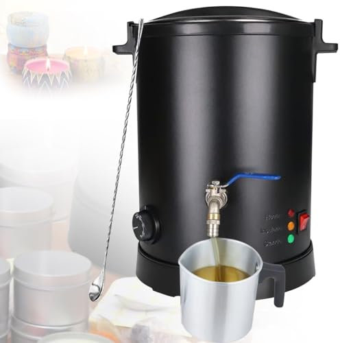 MLYYYDSS Wax Melter for Candle Making 8L Electric Candle Wax Melting Pot with Quick Pour Spout and Temperature Control, Mixing Spoon
