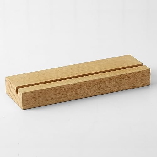 Bemaystar Holzsockel für Plaketten, Fotoalben, Buchenholzsockel, rechteckiger Sockelständer