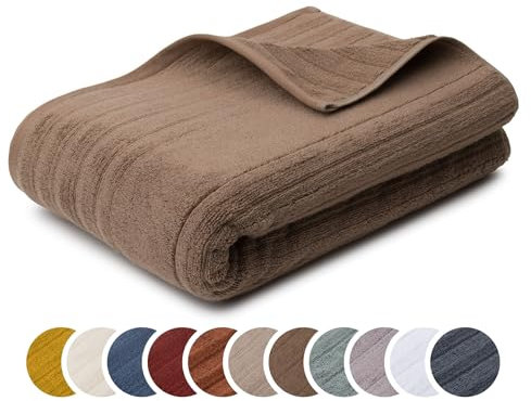 liebling Saunatuch Luxus Bio Baumwolle, Serie Marseille, 770 gr. / m², 80 x 200 cm, Ökotex, 60 Grad, saugstark, schnelltrocknend, Farbe: Stein