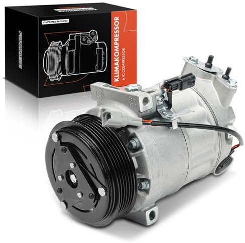 Frankberg Compressore dell'aria condizionata con frizione Compatibile con Megan.e CC EZ0/1 Megan.e III DZ0/1 B3 BZ0/1 Megan.e III Grandtour KZ0/1 X-Trail T31, con l'olio preconfezionato