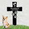 LZXSXZ Pierre tombale personnalisée pour Animaux de Compagnie - Croix funéraire Design pour Animaux avec Gravure - Décoration funéraire pour Chien ou Chat - Nom, Date