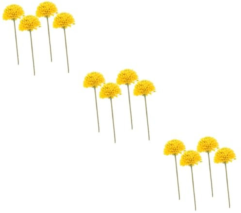 Alipis 12 Stück Künstlicher Löwenzahn DIY Blumenarrangement Materialien Dekorative Blumen Pflanzen Künstliche Blumen Für Die Dekoration Eleganter Löwenzahn Lebensechter Löwenzahn