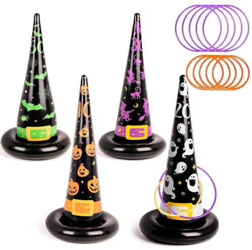 Halloween-Partyspiele, Halloween-Ringwurfspiel-Spielzeug, Zielwurf-Spielzeugsets, Wurfspiel-Requisiten für Kinder, Erwachsene und Familien, lustige Spiele für Dr.