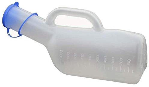 Urinal, 1000 ml, geruchshemmend, für Herren, mit Deckel, für Staus, Behinderte, Herren, mit Deckel, für Staus, Behinderte, Campingausflüge, tragbar, lange Flaschenöffnung, transparente Farbe