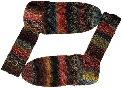 AngiesStrickZauber : Selbstgestrickt/Handgemacht/Socken/Wollsocken/Schoppel /  Regenbogenflecken  / Größe ist wählbar/Damen/Herren /