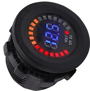 ULTECHNOVO 12v Dc Motorbike Car Voltmeter Led Display Fit Battery Voltage Monitor