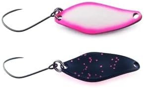 Leurres ondulants colorés pour pêche à la truite en étang, lot de 2 (IT19-GC)