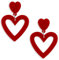 Acrylic Double Heart Valentines Earrings for Women Heart Statement Earring Love Heart Earrings Dangle for Valentine's Day Mother's Day Birthday Heart Shaped Earrings for Women Girl Jewelry Gifts（red）