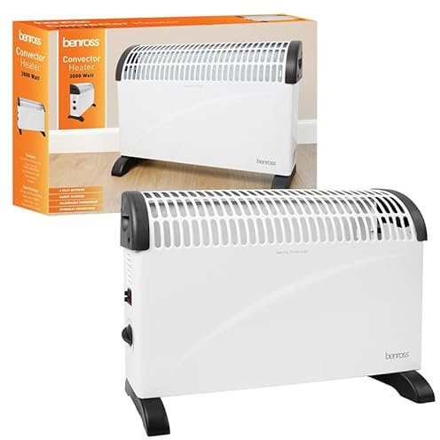 Masterpart 2KW Benross Convector Heater Portable 3 Heat Settings Variable Control Thermostat