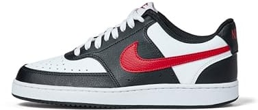 Nike Women's Court Vision Low Next Nature Sneaker, Black/Gym Red/White, 6 UK