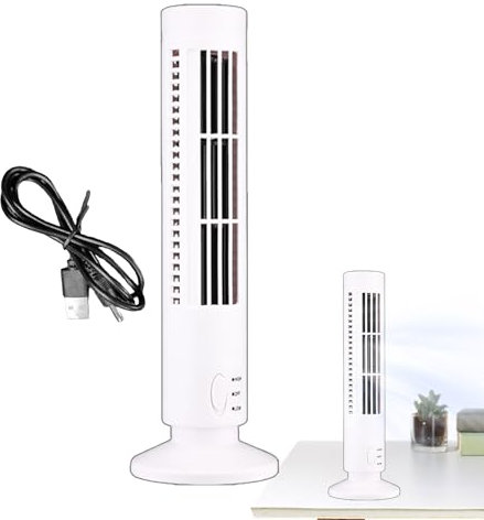 Genérico Fuerte ventilador de torre de de escritorio de, ventilador de torre USB para escritorio, para hogar, lugar de trabajo, adecuado para accesorios interiores