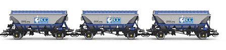 Hornby TT:120 TT6049 CDA Hopper, ECC, No.375081, 375043, 375018, Triple Pack Wagons