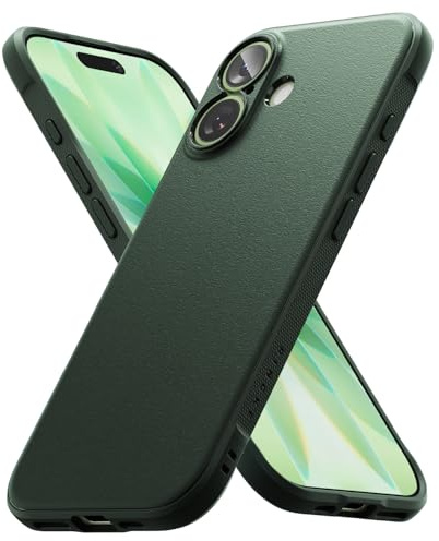 Ringke Onyx für iPhone 17 Hülle, [Griffig] rutschfest Anti-Fingerabdruck Kratzfest Stoßfest Schlankes Design Handyhülle mit Präzisen Kameraausschnitten - Dark Green