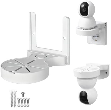 Halterung für Überwachungskamera, Kamera Halterung Wand Kabellose Videoüberwachung Befestigung, Universelle Wandhalterung Ohne Bohren für Innen und Außen, 2-in-1 Decken und Wandmontage Zubehör