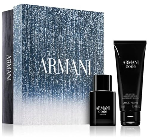 Giorgio Armani Code Uomo Parfum 50 ml – Confezione Regalo con Gel Doccia 75 ml – Profumo Maschile Elegante e Intenso