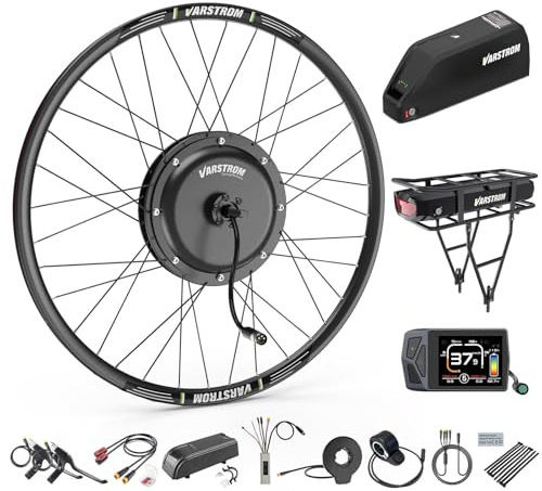 Varstrom 48V 1500W 1000W Kit di Conversione Bici Elettrica - 26 27,5 28 29 700C Motore Anteriore & Posteriore Hub - Kit Conversione Elettrica Display Batteria Opzionale per Cassette Mountain Bike