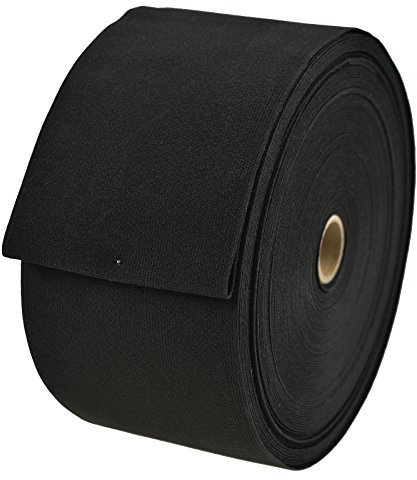 Gummiband Gummilitze gewoben glatt Zuschnitt ab 1m Meterware weiß schwarz Variantenwahl, Größe:10cm, Farbe:schwarz