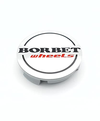 1x Original Borbet Nabendeckel | Felgendeckel | Nabenkappe Silber Alu Gebürstet Center Cap Deckel NEU! 56mm