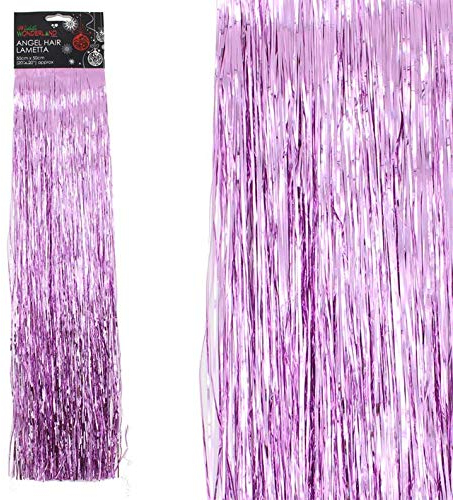 Widdle Wonderland Christmas Lametta Decorative Tinsel Strands Pink