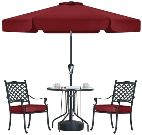 MasterCanopy Valance - Sombrilla de patio para mercado de mesa al aire libre (2,3 m, borgoña)