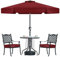 MasterCanopy Valance - Sombrilla de patio para mercado de mesa al aire libre (2,3 m, borgoña)