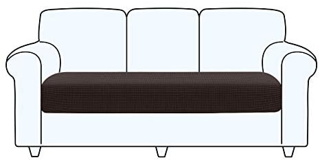 TAOCOCO Sofa Sitzkissenbezug, Elastischer Sofa Sitzkissenbezüge, Ajustable, Waschbar, Protection Meubles Couvre Pour Canapé (Schokoladenbraun,3 Sitzer)