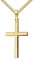 JEVELION Kreuz mit Kette 750 Gold 18 Karat / 18K Gold-Kreuz Ketten-Anhänger + Schmuck-Etui und Zertifikat Mit Kette 45 cm