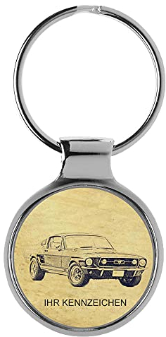 KIESENBERG Schlüsselanhänger Geschenk für Mustang 1967 Fan - Personalisiert - A-6445