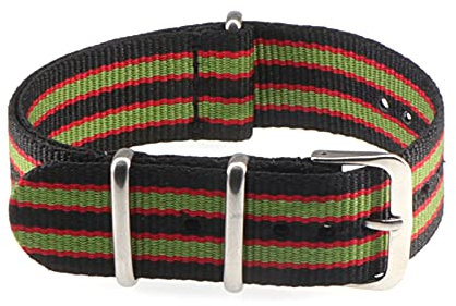 18mm 20mm Nato Armee Sport Nylon Stoff Gürtel Watch Ersatz Gürteluhr Zubehör Uhr Armband, 22mm