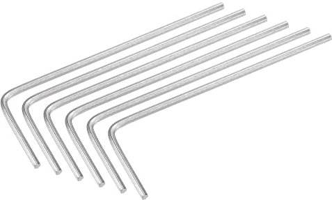sourcing map 1.3mm Hex Key Wrench, L Shaped Long Arm CR-V Repairing Tool 6 Pcs