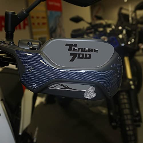 labelbike - 3D Harz Aufkleber Handprotektoren Schutz Kompatibel mit Yamaha Tenere 700 2022 Grau