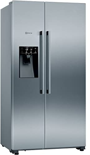 Neff KA3923IE0G N70 American Fridge Freezer, 178.7x90.8cm, Antifingerprint finish, Fresh Safe, No Frost, Ice Dispencer, Safety Glass Shelves, Stainless steel, Freestanding