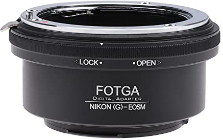 Fotga Lens Mount Adapter for Nikon G F AI AIS Mount Lens to Canon EOS EF-M Mount M M2 M3 M5 M6 II M10 M50 M100 M200 Mirrorless Camera Nikon.G-EOSM