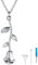 U7 Rose Flower Pendant Ash Necklace For Women Girls Stainless Steel Silver Containers For Ashes Necklaces Mum