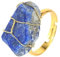 XJruixi Handmade Wire Wrap Original Naturstein Kristall Lapislazuli Gold verstellbare Ringe 2020 Damen Accessoires Boho Schmuck Sale