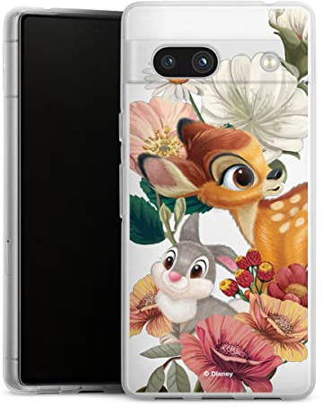 DeinDesign Silikon Hülle kompatibel mit Google Pixel 7a Case transparent Handyhülle Bambi Klopfer Disney