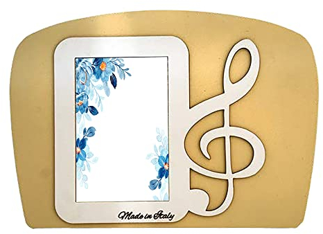 Generico Cornice in legno doppio strato con Nota Musicale realizzata con taglio laser. Ideale sia come bomboniera che come regalo per ogni occasione. Made in Italy