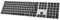 Clavier Bluetooth Aans Fil Rechargeable, en Aluminium pour Mac, Clavier Silencieux avec Touches Ultra-discrètes, Compatible avec Apple iMac, MacBook, Mac et iPad, Layout AZERTY, Argent Et Noir