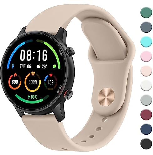 Oumida Armband für Xiaomi Watch S1 & Mi Watch, Silikon Sport Armband, 22mm Classic Ersatz Uhrenarmband