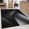 Carpettex Teppich Wohnzimmer Kurzflor 240 x 340 cm Schwarz Modern Ombre Design -Teppich Schlafzimmer Flauschig Extra Weich Waschbar Küchenteppich Teppich Esszimmer Kinderzimmer Wohnzimmerteppich