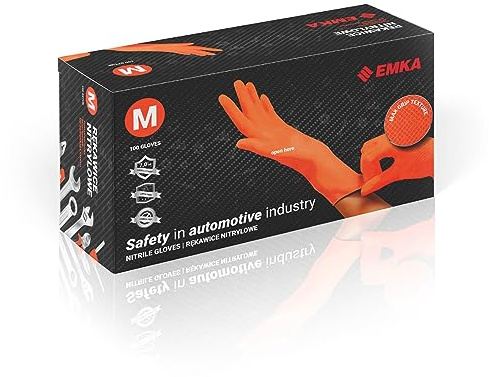 Maxter Unisex Orange Max-grip Nitrilhandschuhe (1er Pack)